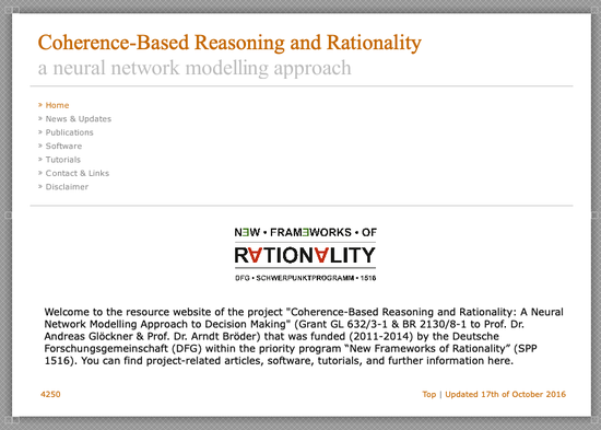DFG funded project about coherence based reasoning and rationality